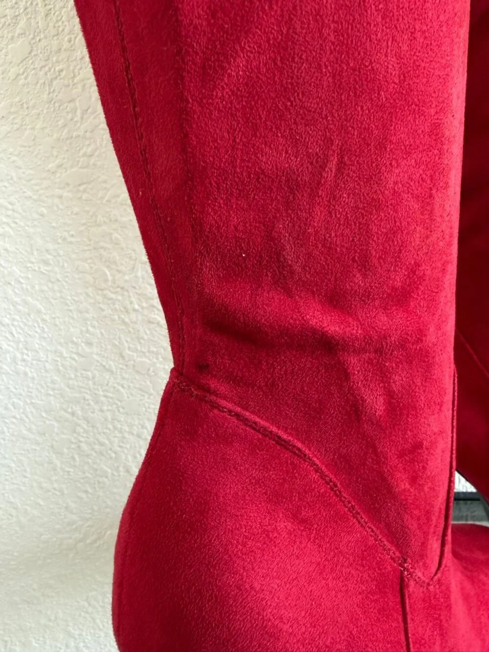 Torrid Bright Red Suede-Like Over the Knee Boots - Size 8